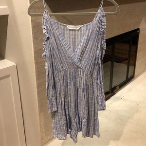 Zara Blue and White Patterned Romper